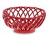 Oval Stoneware Bread Basket, Cherry Red