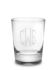 Monogrammed Double Old-Fashioned Glasses, Triple-Initial, Set of 4