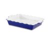Emile Henry Ruffled Auberge Rectangular Baker, Small, Blue