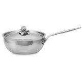 Ruffoni Hammered Stainless Steel Chef's Pan