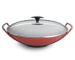 Le Creuset Wok with Glass Lid, Red