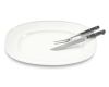 Large Oval Platter with Banded Rim