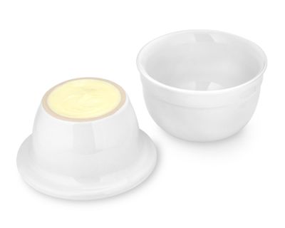 Emile Henry Auberge Butter Pot, White