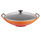 Le Creuset Wok with Glass Lid, Flame