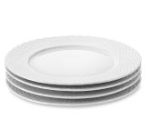 Pillivuyt Basketweave Dinner Plates, Set of 4