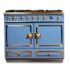 La Cornue CornuFé Stove, Provence Blue with Chrome & Brass