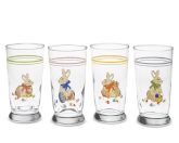Spring Bunny Glasses, Set of 4