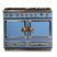 Provence Blue with Satin Chrome & Polished Brass