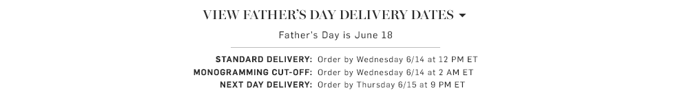 Father's Day is June 18