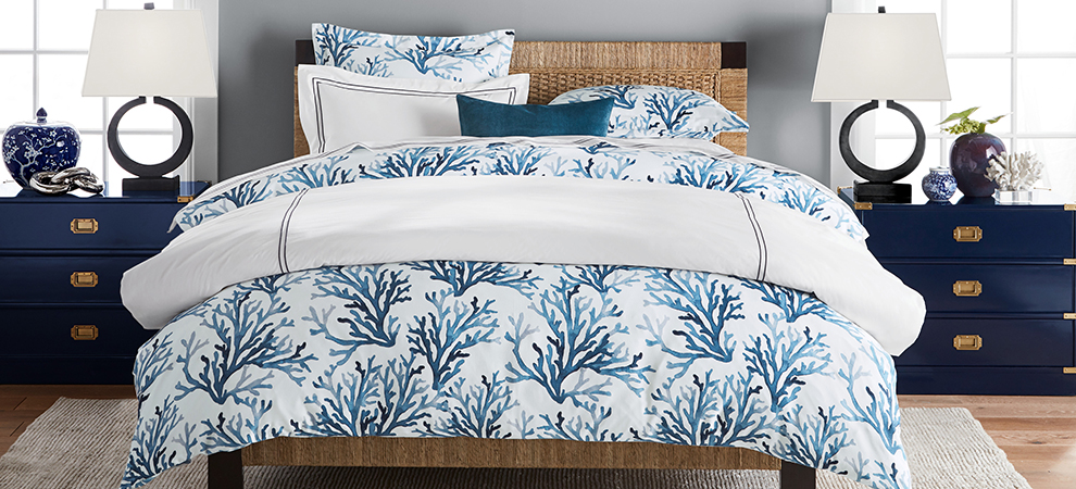 Amalfi Printed Coral Bedroom Williams Sonoma