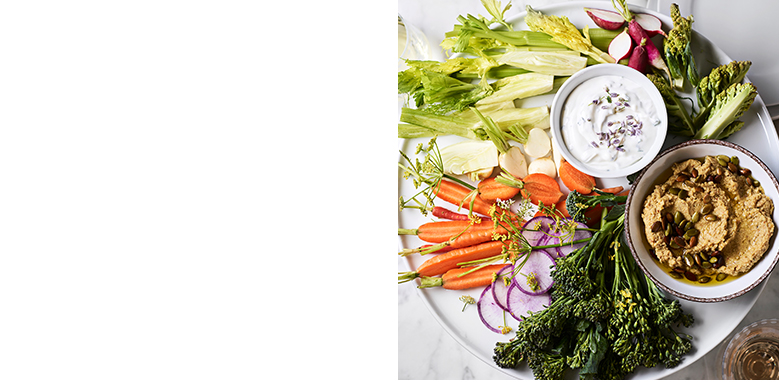 Light and Fresh Crudités with Easy Autumn Dips Light and Fresh Crudités with Easy Autumn Dips