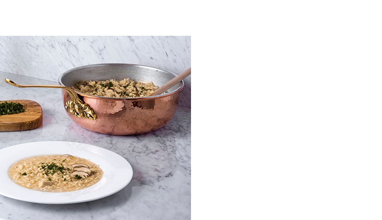 Ruffoni Historia Copper Chef's Pan with Wooden Spoon Ruffoni Historia Copper Chef's Pan with Wooden Spoon