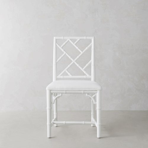Online Designer Dining Room Chippendale Bistro Side Chair, White