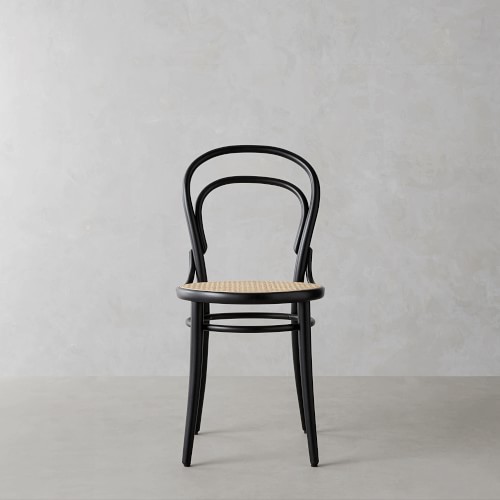 Online Designer Combined Living/Dining Ton #14 Dining Side Chair w/ Natural Cane Seat, Black Grain