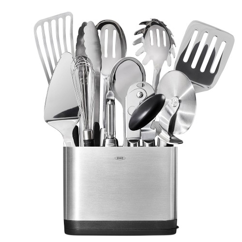 Online Designer Kitchen OXO Steel 15-Piece Utensil Set