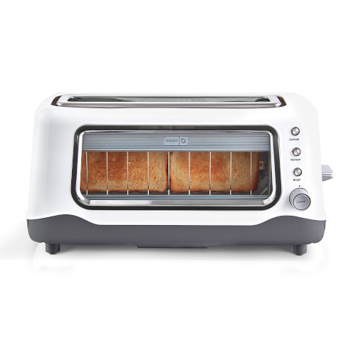 Dash Clear View Toaster, White