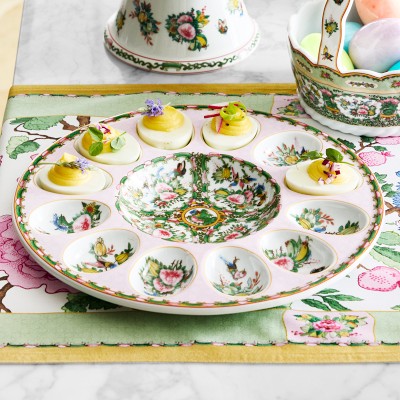 Williams-Sonoma - Spring 2025 - Famille Rose Deviled Egg Platter