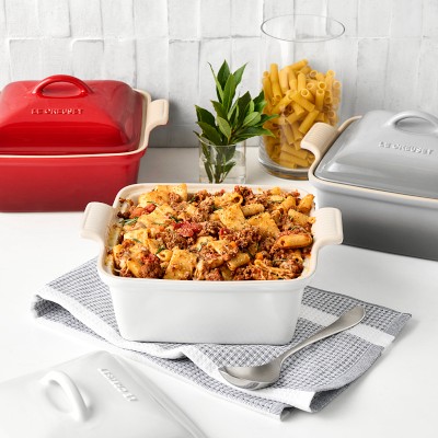 Le Creuset Stoneware Heritage Covered Square Baker, 4-Qt., French Grey