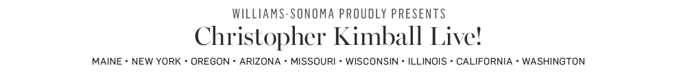 Christopher Kimball Live! Christopher Kimball Live!