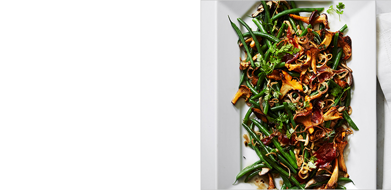Green Beans with Wild Mushrooms and Crispy Shallots Green Beans with Wild Mushrooms and Crispy Shallots