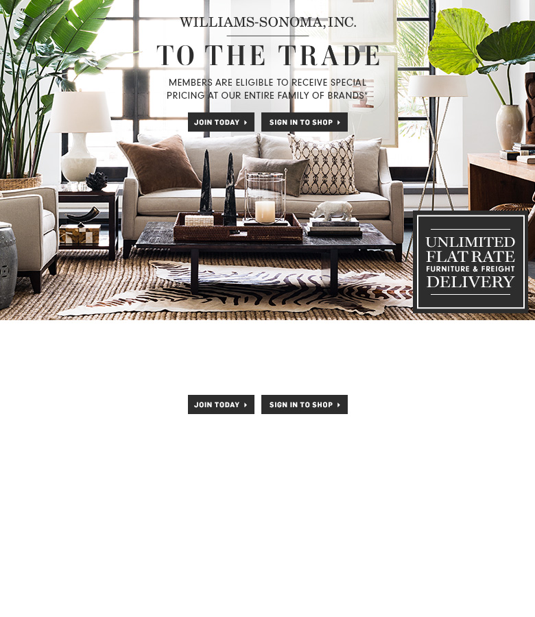 To The Trade Williams Sonoma