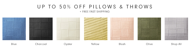 20% Off Pillows & Throws + Free Fast Shipping 20% Off Pillows & Throws + Free Fast Shipping