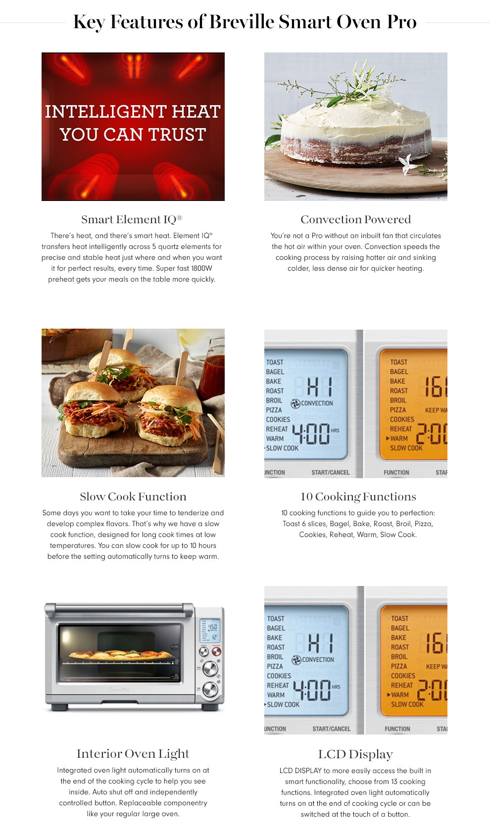 Key Features of the Breville Smart Oven Air Key Features of the Breville Smart Oven Air