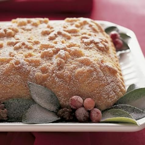 Snowflake Cake with Brandy-Butter Glaze