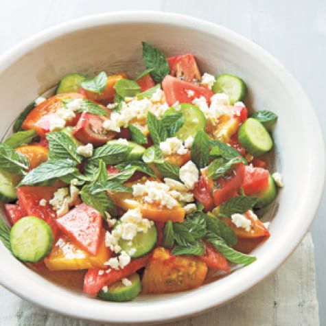 Heirloom Tomato and Watermelon Salad with Feta and Mint Williams Sonoma Heirloom Tomato and Watermelon Salad with Feta and Mint Williams Sonoma