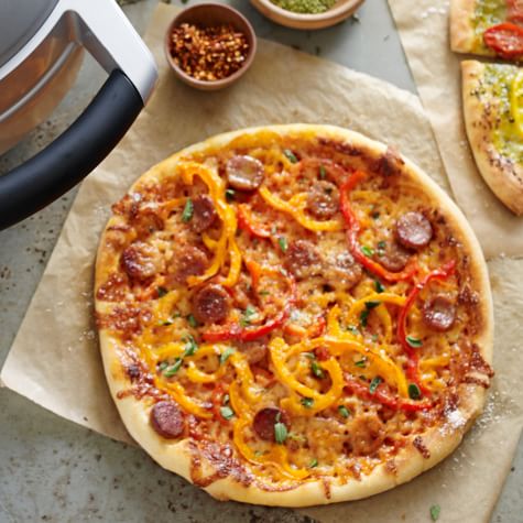 Three-Pepper Pizza