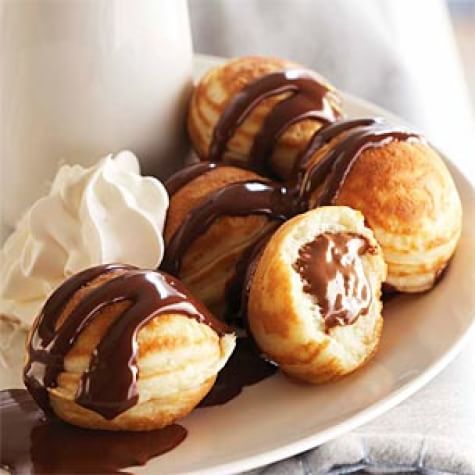 Triple-Chocolate Filled Pancakes