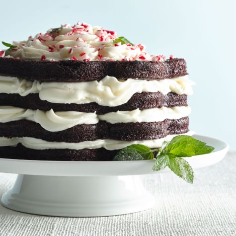 chocolate peppermint layer cake