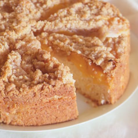 peach streusel coffee cake