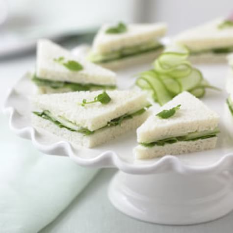 cucumber watercress tea sandwiches