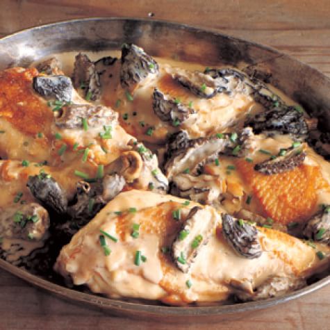 Chicken Fricassee with Morel Mushrooms and Thyme 
