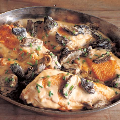 Chicken Fricassee with Morel Mushrooms and Thyme