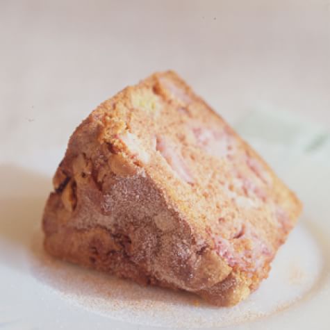strawberry rhubarb breakfast cake
