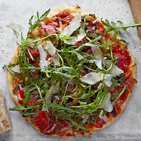 Heirloom Tomato And Arugula Pizza