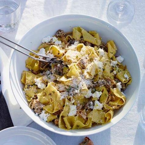 fresh pappardelle with sausage fennel and ricotta williams sonoma