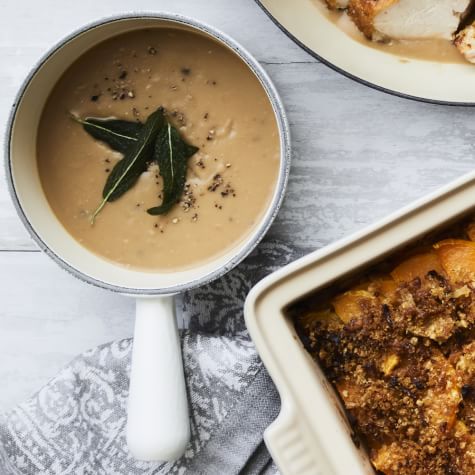 Make Ahead Turkey Gravy With Onions And Sage Williams Sonoma Make Ahead Turkey Gravy With Onions And