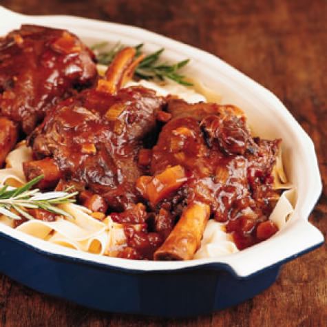 Slow Cooker Braised Lamb Shanks