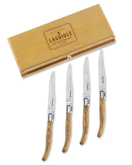 Laguiole Jean Dubost Olive Wood Steak Knives