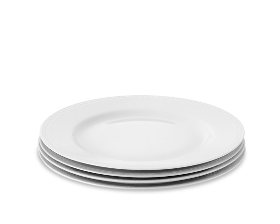 Apilco Beaded Hemstitch Porcelain Salad Plates, Set of 4