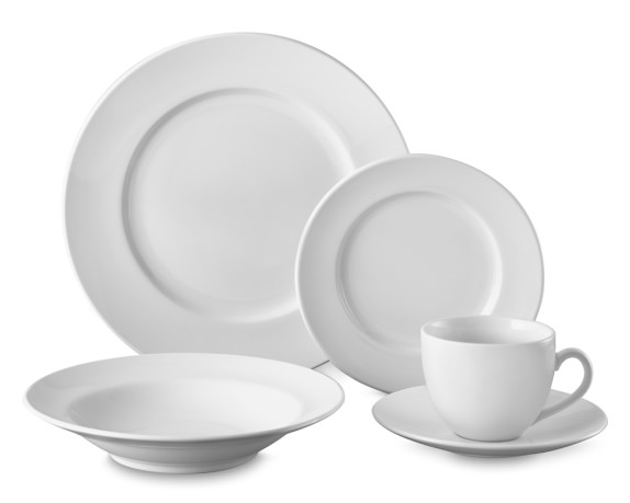 Brasserie All-White 5-Piece Place Setting