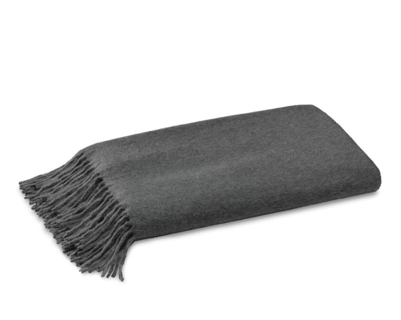 Cashmere Throw, Charcoal