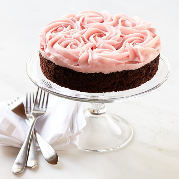 Pink Rose Chocolate Cake