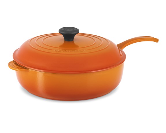 Le Creuset Signature Cast-Iron Deep Sauté Pan, 4 1/4-Qt., Flame