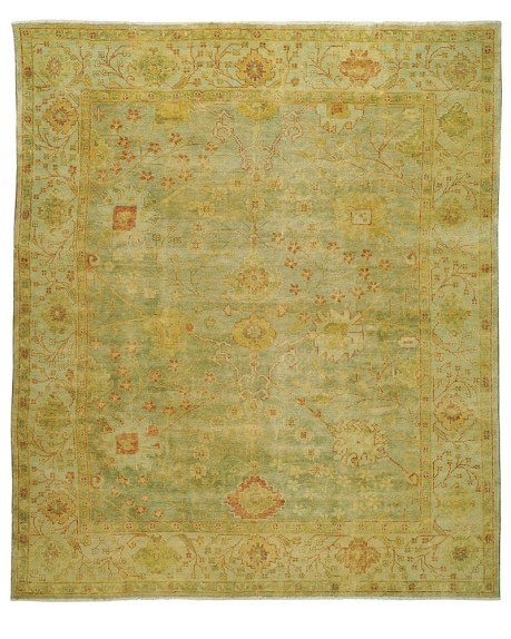 Green Meadows Oushak Rug, 6x9'