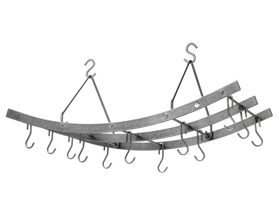 Enclume Reversible Arch Pot Rack, Hammered Steel