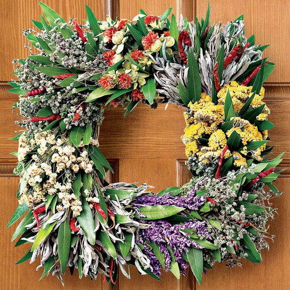 Square Mixed-Herb Wreath